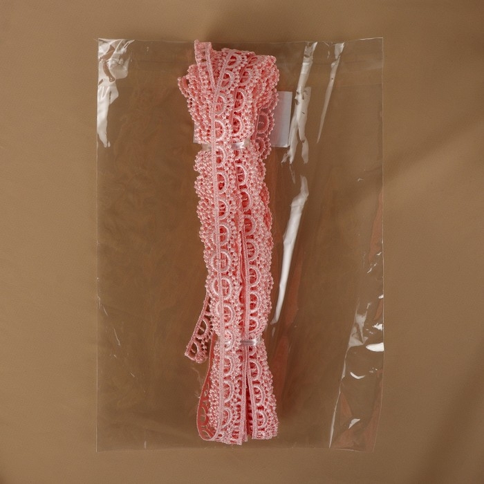 Кружево гипюровое, 13 мм × 11 ± 1 м, цвет нежно-розовый Кружево гипюровое, 13 мм × 11 ± 1 м, цвет нежно-розовый