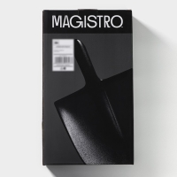 Блюдо фарфоровое для подачи Magistro Carbon «Лопатка», 35,5×20,2 см, цвет чёрный