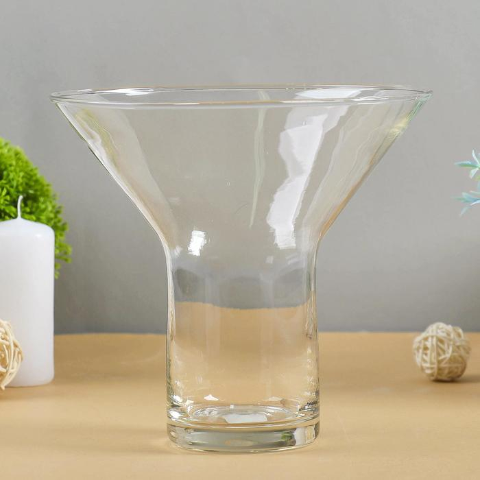 Ваза Ваза "Горн" малая 17х19см, 1,2л 2000 прозрачная