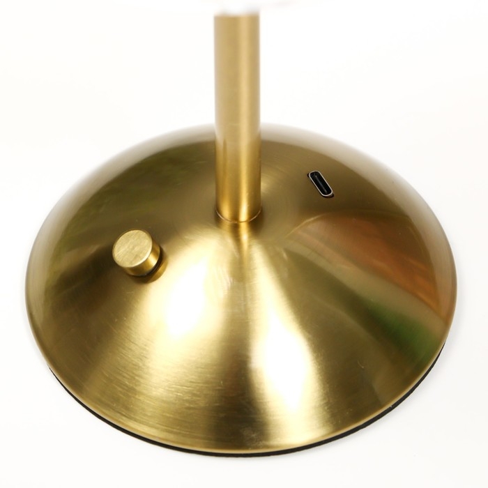 Настольная лампа Настольная лампа "Берта" LED USB АКБ золото 13х13х29 см RISALUX