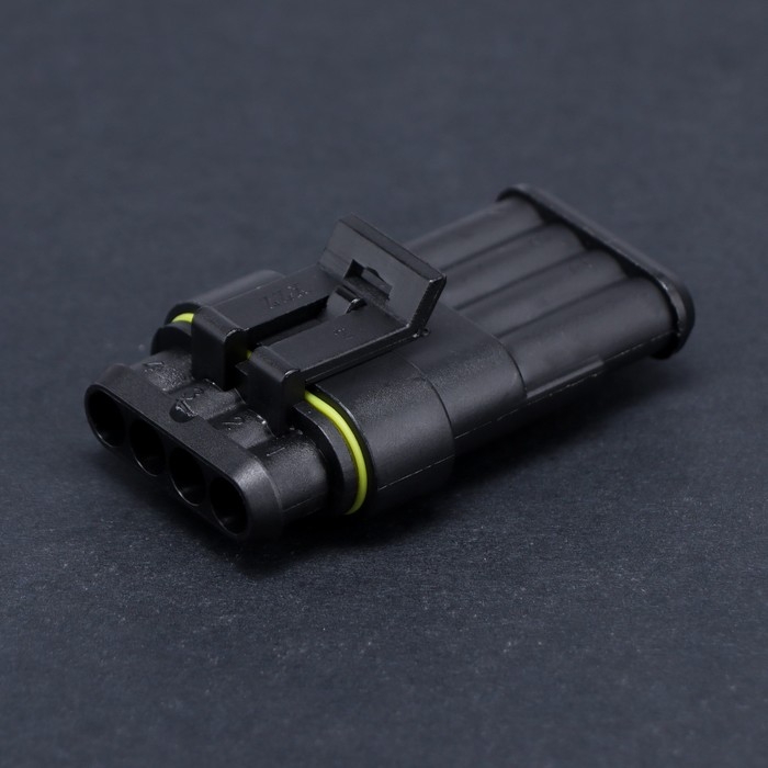 Разъем автомобильный, герметичный штекер-гнездо DJ7041-1.5-11/21 4 контакта, набор 2 шт Разъем автомобильный, герметичный штекер-гнездо DJ7041-1.5-11/21 4 контакта, набор 2 шт