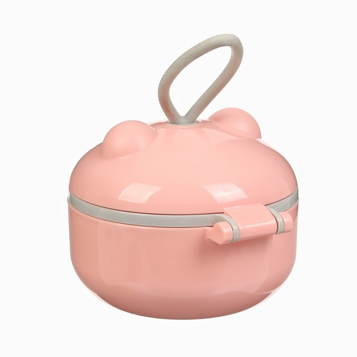 Контейнер для детского питания Мишка 1, 150 мл, цвет розовый Контейнер для детского питания Мишка 1, 150 мл, цвет розовый