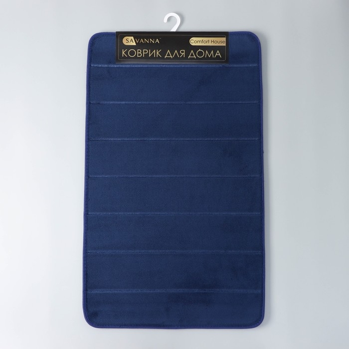 Коврик для ванной и туалета SAVANNA Memory foam, 50×80 см, цвет синий