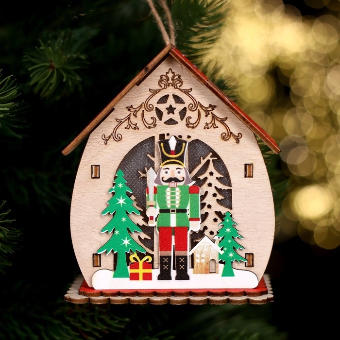 Новогодний декор с подсветкой «Щелкунчик» 9 × 7 × 11 см Новогодний декор с подсветкой «Щелкунчик» 9 × 7 × 11 см
