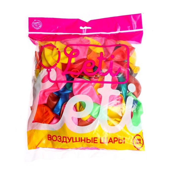 Шар латексный 10 Шар латексный 10", металл, набор 100 шт., цвета МИКС