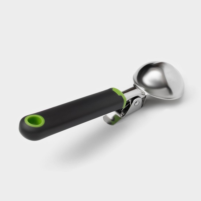 Ложка для мороженого Доляна Lime, 20×5,3 см, цвет чёрно-зелёный Ложка для мороженого Доляна Lime, 20×5,3 см, цвет чёрно-зелёный