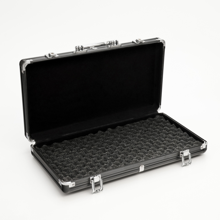 Металлический кейс, 38 х 21 х 6.5 см, черный Металлический кейс, 38 х 21 х 6.5 см, черный