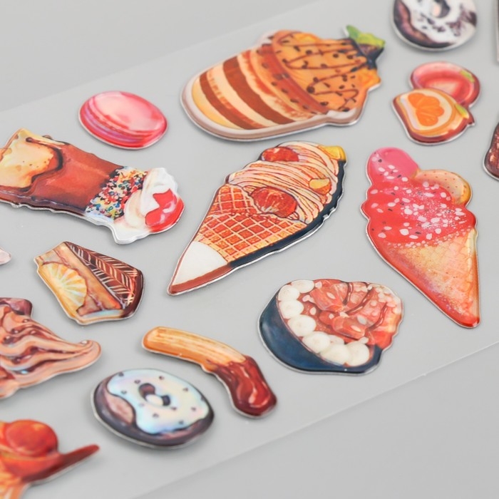 Наклейка пластик Наклейка пластик "Переливы. Сладости" 9,5х24,5 см