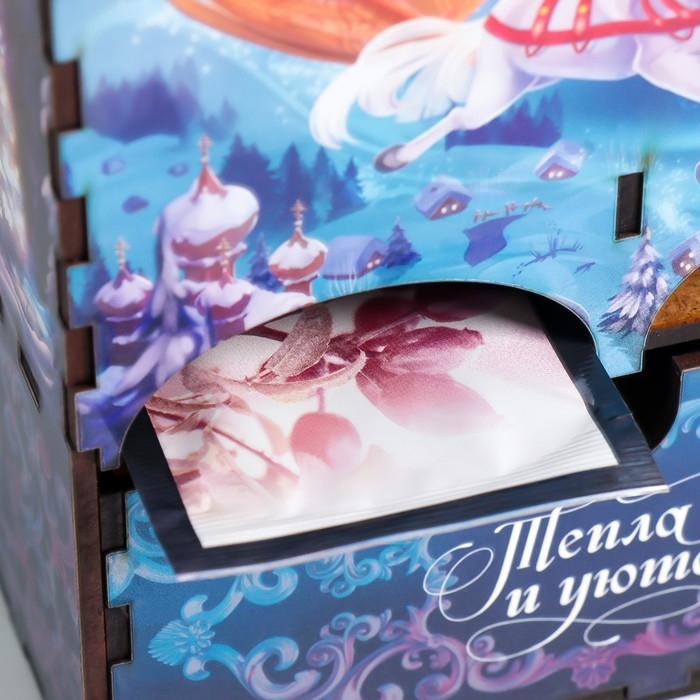 Чайный домик с ящиком Чайный домик с ящиком "Сказка" 20х15х8,5 см