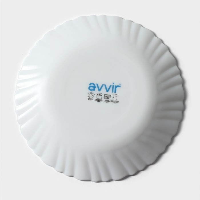 Набор десертных тарелок «Дива», d=19 см, 6 шт, стеклокерамика, цвет белый Набор десертных тарелок «Дива», d=19 см, 6 шт, стеклокерамика, цвет белый