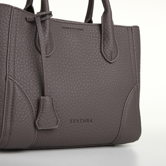 Сумка женская на молнии, TEXTURA, маленький размер, цвет серый Сумка женская на молнии, TEXTURA, маленький размер, цвет серый