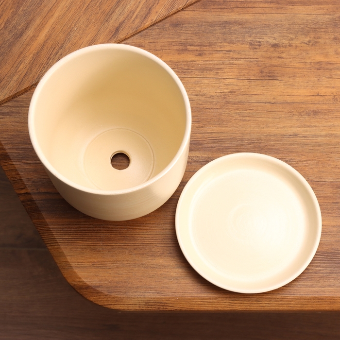 Горшок цветочный Галактика бежевая 1.6 л Горшок цветочный Галактика бежевая 1.6 л