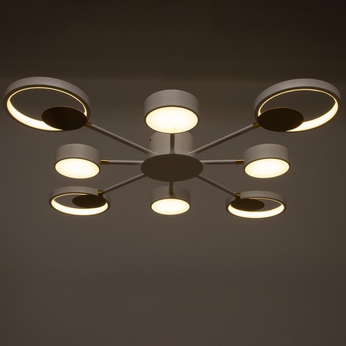 Люстра с ПДУ 2301/8WT LED 160Вт 3000-6000К белый 93х93х8 см BayerLux