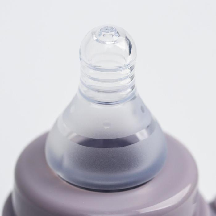 Бутылочка в силиконовом чехле, стекло, классическое горло, +6мес., 240мл., цвет МИКС для девочки Бутылочка в силиконовом чехле, стекло, классическое горло, +6мес., 240мл., цвет МИКС для девочки