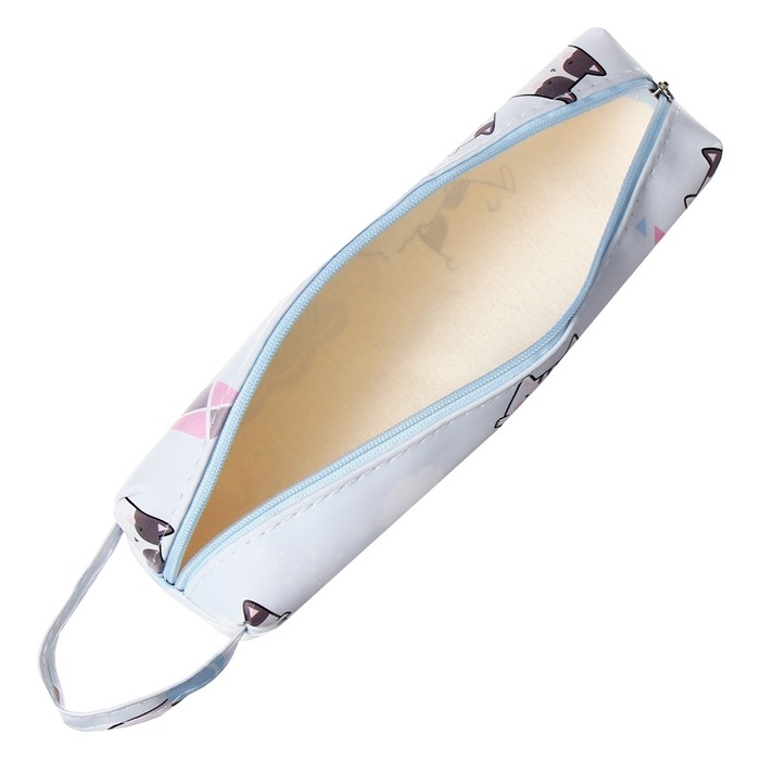 Пенал школьный на молнии Пенал школьный на молнии "Кошки" Calligrata, голубой