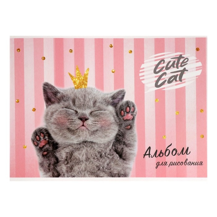 Альбом для рисования А4, 40 листов на скрепке CАt lАdy, обложка мелованный картон, блок 100 г/м² Альбом для рисования А4, 40 листов на скрепке CАt lАdy, обложка мелованный картон, блок 100 г/м²