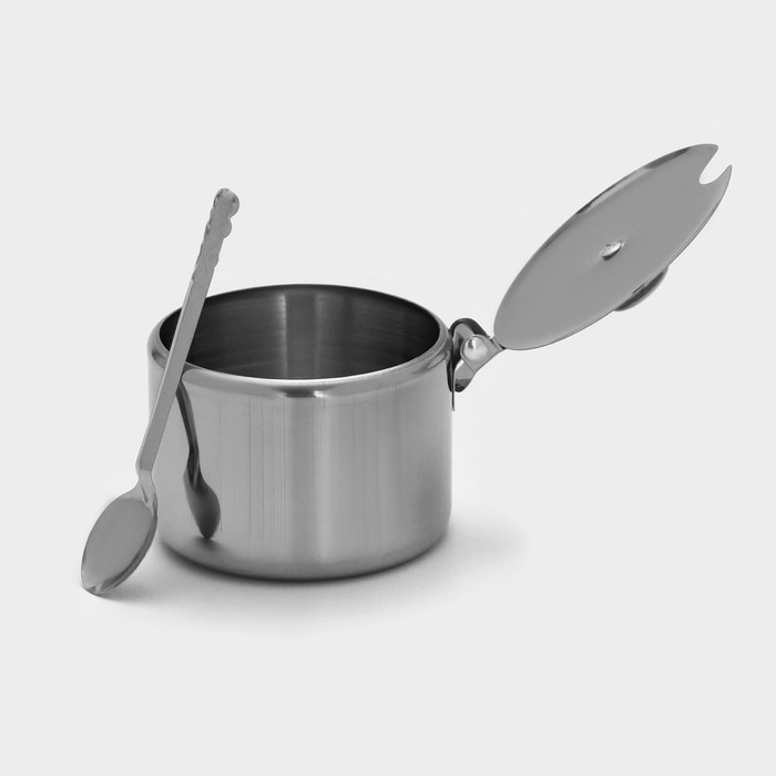 Сахарница из нержавеющей стали «Бьёрн», 200 мл, 7,5×5,4 см Сахарница из нержавеющей стали «Бьёрн», 200 мл, 7,5×5,4 см