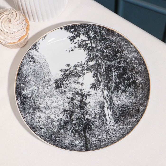 Тарелка «Пейзаж», d=21 см, фарфор