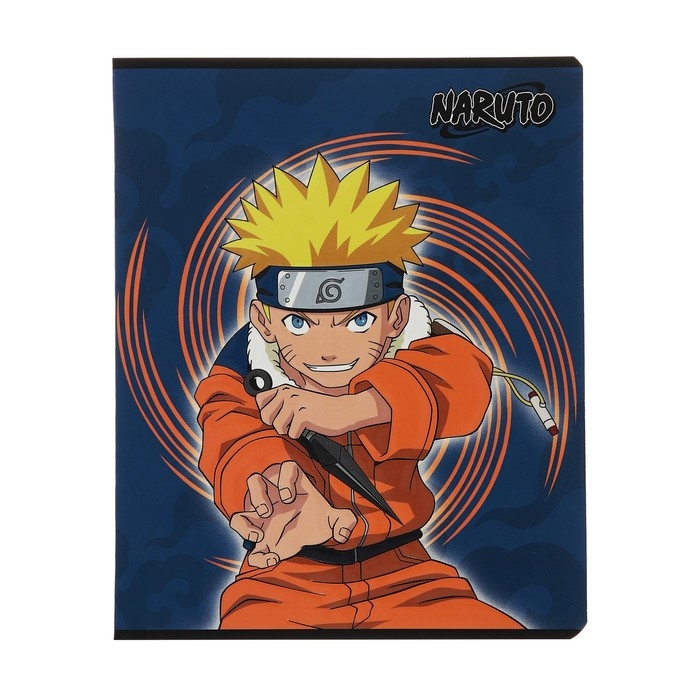Тетрадь 48 листов в клетку Тетрадь 48 листов в клетку "Naruto", обложка мелованный картон, выборочный УФ-лак, конгрев, блок 65 г/м2, МИКС