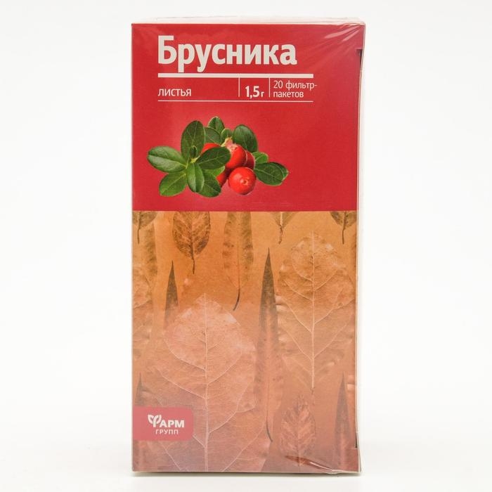 Брусника лист, 20 фильтр пакетов по 1.5 г Брусника лист, 20 фильтр пакетов по 1.5 г