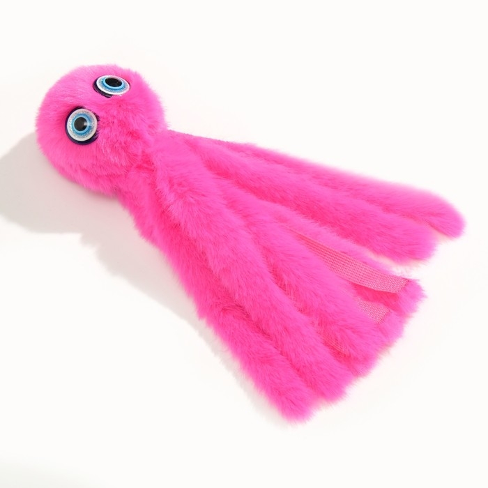 Игрушка для кошек  Игрушка для кошек "Осьминожек" из искусственного меха , до 19 см, фуксия