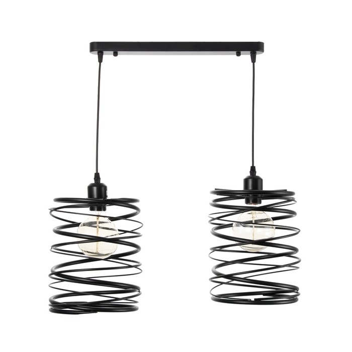 Люстра "Торнадо" 2х60Вт Цоколь: Е27 Цвет: Черный