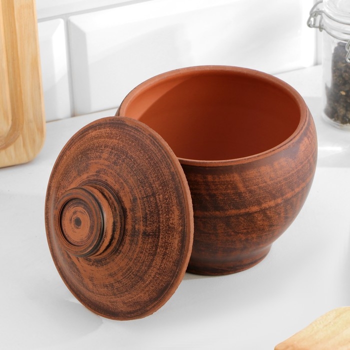 Горшок для жаркого №2  Горшок для жаркого №2 "Гладь" 0,55 л, 11 х 12 х 12 см