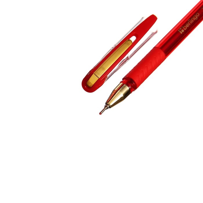 Ручка шариковая Berlingo xGold, стержень красный, узел-игла 0,7 мм Ручка шариковая Berlingo xGold, стержень красный, узел-игла 0,7 мм