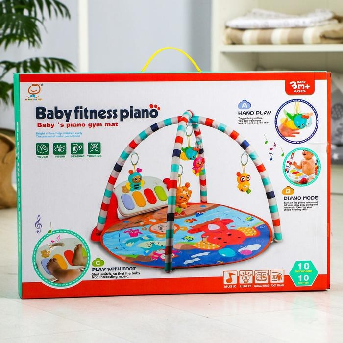 Развивающий коврик «Игра малыша», с пианино, круглый, розовый Развивающий коврик «Игра малыша», с пианино, круглый, розовый