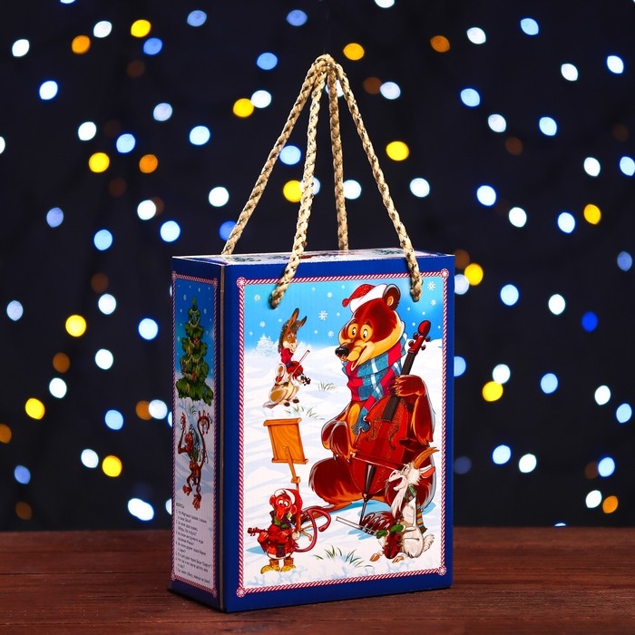 Новый год. Подарочная коробка Новый год. Подарочная коробка "Квартет" 16,5 х 7,9 х 20,8 см.