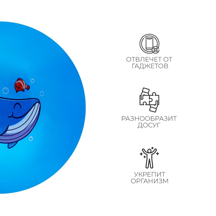 Мяч детский ZABIAKA «Кит», d=22 см, цвет МИКС Мяч детский ZABIAKA «Кит», d=22 см, цвет МИКС