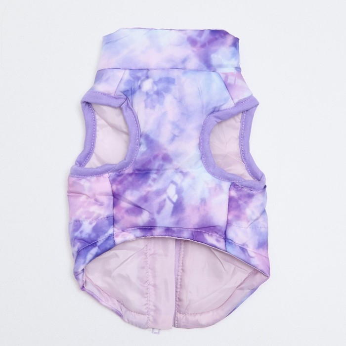 Куртка для собак на молнии  Куртка для собак на молнии "Аметист", размер XS,  сиреневая (ДС 21, ОШ 22, ОГ 30 см)