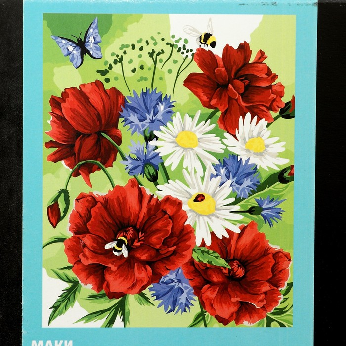Картина по номерам на холсте с подрамником «Маки», 40 х 50 см Картина по номерам на холсте с подрамником «Маки», 40 х 50 см