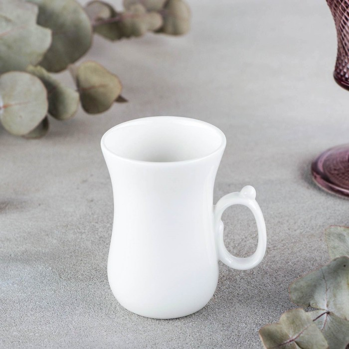 Кофейная пара фарфоровая Wilmax, 2 предмета: кружка 120 мл, блюдце d=10,2 см, цвет белый Кофейная пара фарфоровая Wilmax, 2 предмета: кружка 120 мл, блюдце d=10,2 см, цвет белый