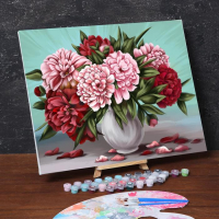 Картина по номерам на холсте с подрамником «Большой букет пионов», 40 х 50 см Картина по номерам на холсте с подрамником «Большой букет пионов», 40 х 50 см