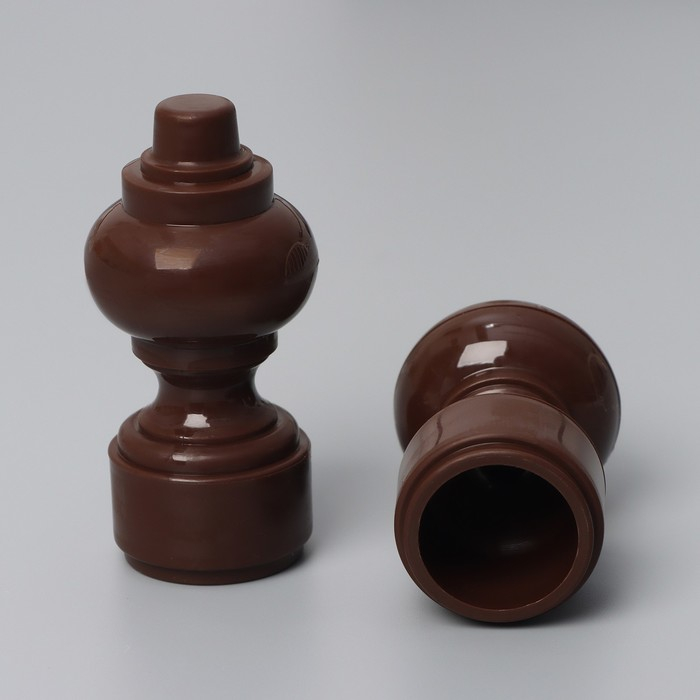 Карниз двухрядный, ширина 140 см, d=28 мм, пластиковые элементы, цвет орех Карниз двухрядный, ширина 140 см, d=28 мм, пластиковые элементы, цвет орех