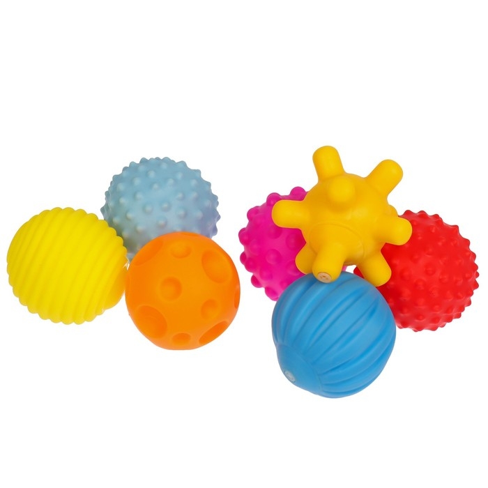 Подарочный набор развивающих мячиков на Новый Год «Ёлочный шар», с пищалкой, 7 шт., Крошка Я Подарочный набор развивающих мячиков на Новый Год «Ёлочный шар», с пищалкой, 7 шт., Крошка Я