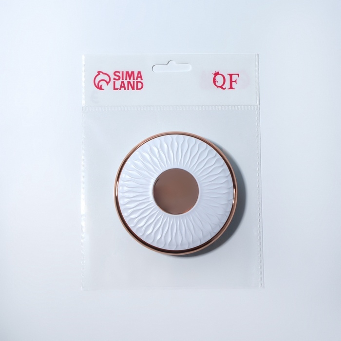 Зеркало складное «Узор», d = 9 см, цвет белый/розовое золото Зеркало складное «Узор», d = 9 см, цвет белый/розовое золото