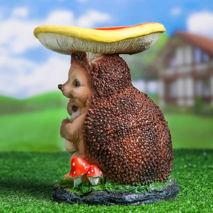Садовая фигура Садовая фигура "Поилка ёж под грибом" 19х18х23см