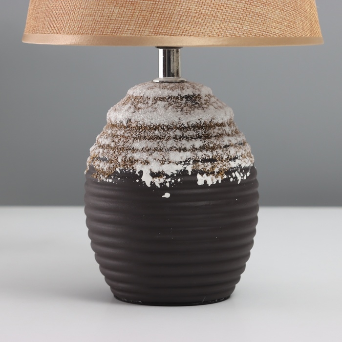 Лампа настольная Лампа настольная "Конг" 1х40Вт Е14 коричневый 19,5х19,5х34см