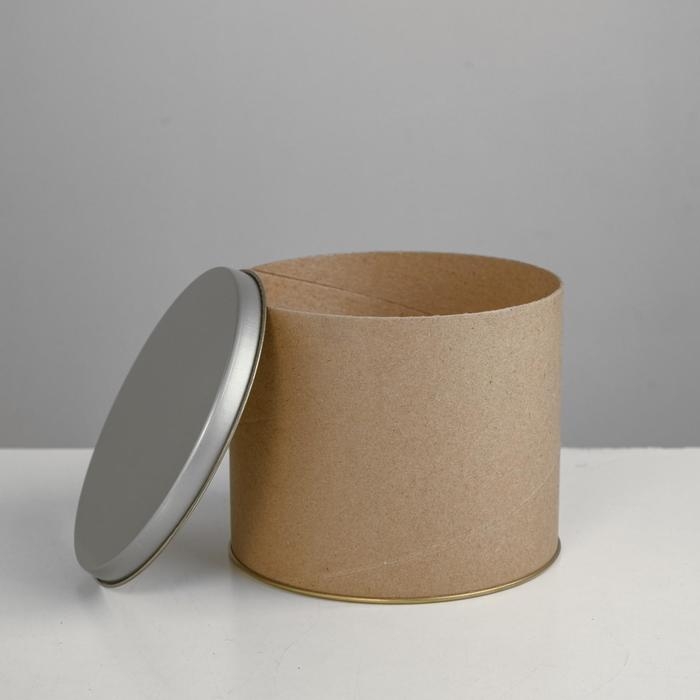 Тубус 120х100 мм (80 мм внутренняя высота),плотный картон, металлическая крышка Тубус 120х100 мм (80 мм внутренняя высота),плотный картон, металлическая крышка