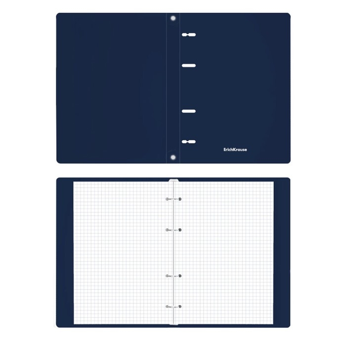 Тетрадь на кольцах, 80 листов в клетку, ErichKrause Classic, пластиковая обложка, блок офсет 100% белизна, МИКС Тетрадь на кольцах, 80 листов в клетку, ErichKrause Classic, пластиковая обложка, блок офсет 100% белизна, МИКС