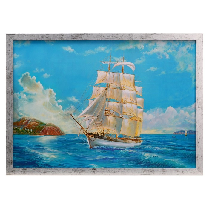 Картина  Картина "Парусник" 56х76см рамка микс
