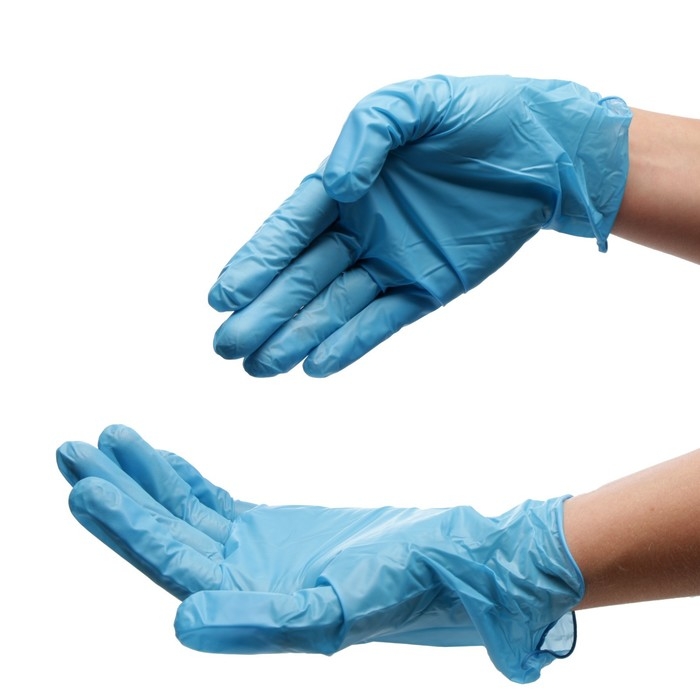 Перчатки нитровиниловые Benovy Nitrovinyl гладкие, голубые, S, 50 пар в упаковке Перчатки нитровиниловые Benovy Nitrovinyl гладкие, голубые, S, 50 пар в упаковке