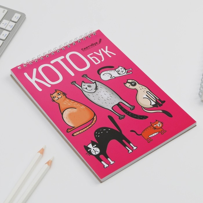 Скетчбук &laquo;Котобук&raquo; А5, 40 л, 100 г/м