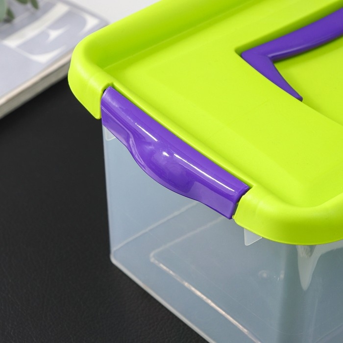 Контейнер для хранения с крышкой, 4 л, 29×19×13 см, цвет салатовый Контейнер для хранения с крышкой, 4 л, 29×19×13 см, цвет салатовый