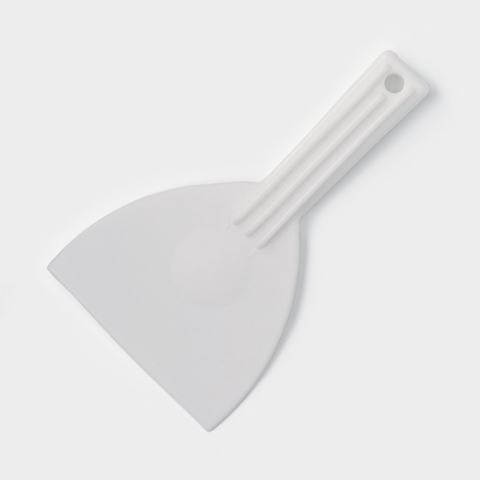 Шпатель кондитерский с ручкой Доляна, 16,5×9,5 см, цвет белый Шпатель кондитерский с ручкой Доляна, 16,5×9,5 см, цвет белый