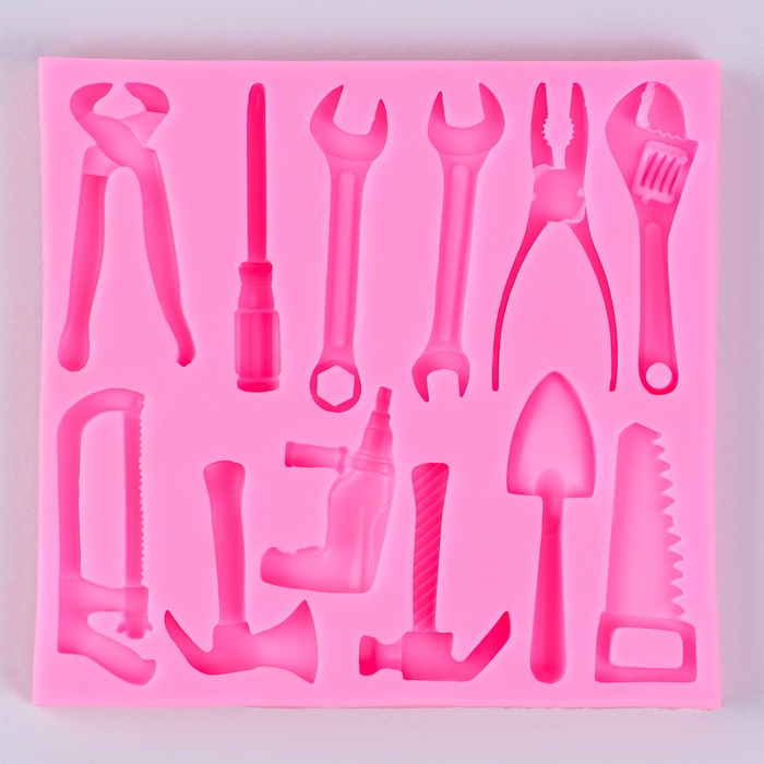 Форма силиконовая универсальная «Инструменты», 13,6 × 13 × 1,2 см