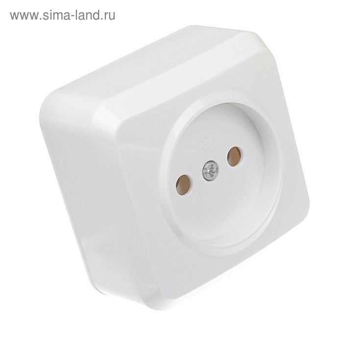 Розетка Smartbuy  Розетка Smartbuy "Юпитер", 10 А, одноместная, открытая, без з/к, белая