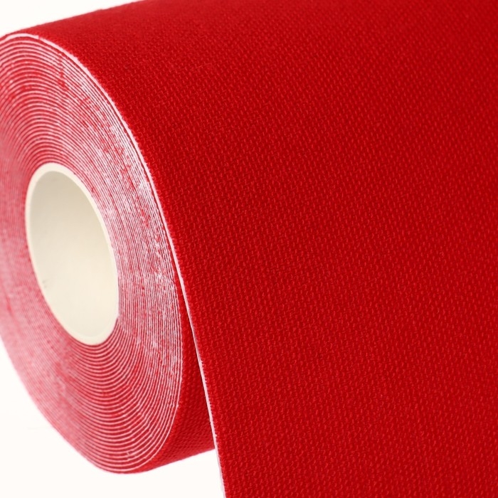 Кинезио - тейп, 10 см × 5 м, цвет красный Кинезио - тейп, 10 см × 5 м, цвет красный
